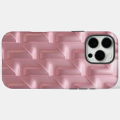 Coque iphone Motif géométrique rose élégant (Verso (horizontal))