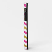 Coque iphone Motif Gold & Pink Chevron (Dos/Gauche)