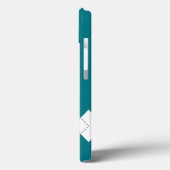 coque iphone Motif Jacquard turquoise (Verso / Gauche)