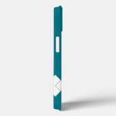 coque iphone Motif Jacquard turquoise (Verso / Droite)