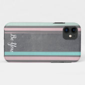 Coque iphone motif Pastel strié (Dos (Horizontal))