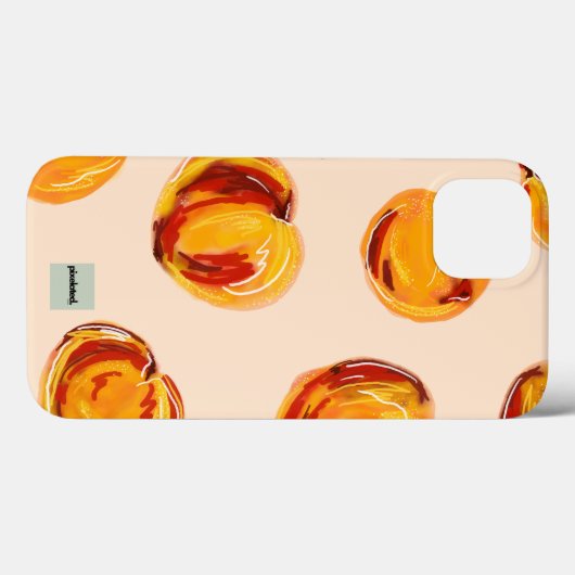 Coque iphone Motif PixelatedDino Peach (Verso (horizontal))