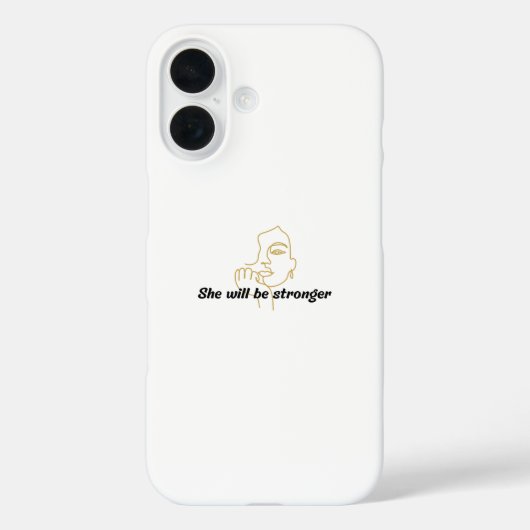 Coque iphone Motivationnelle - Elle Sera Plus Fort (Verso)