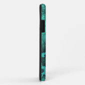 coque iphone mousse turquoise (Dos/Droite)
