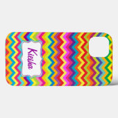 Coque iphone multicolore Chevron zigzag motif (Verso (horizontal))