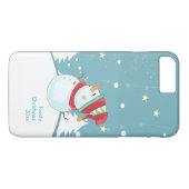 coque iphone-Noël Téléphone Case-Hiver Snowman (Dos (Horizontal))