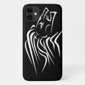 Coque iphone noir avec Lion coureur - Vos couleurs (Dos)