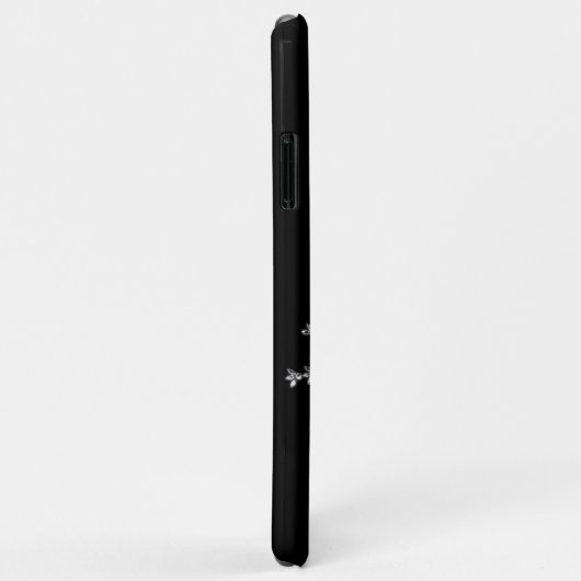 Coque iphone noir Crystal Snowflakes (Dos/Droite)