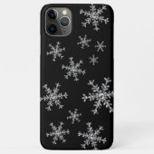 Coque iphone noir Crystal Snowflakes (Dos)