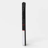 Coque iphone noir et blanc de fausse pierre et (Dos/Gauche)