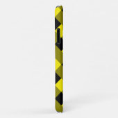 Coque iphone noir et jaune Design moderne (Dos/Droite)