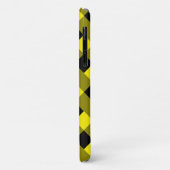 Coque iphone noir et jaune Design moderne (Dos/Gauche)