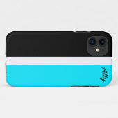 Coque iphone noir et par bleu en coupe (Dos (Horizontal))