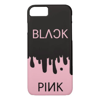 Coque iphone noir et rose