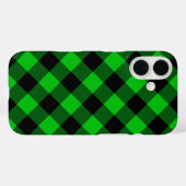 Coque iphone noir et vert vérifié (Verso (horizontal))