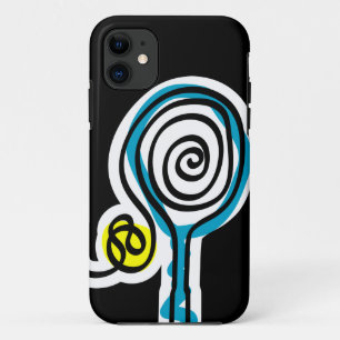 Coque iphone noir pour joueur de tennis