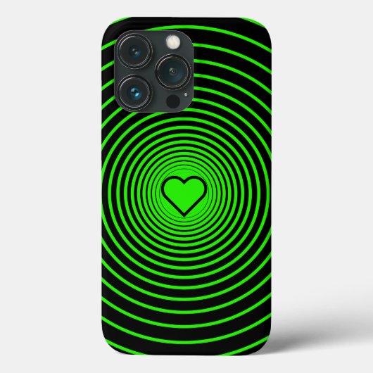 Coque iphone noir vert néon avec chaleur (Verso)