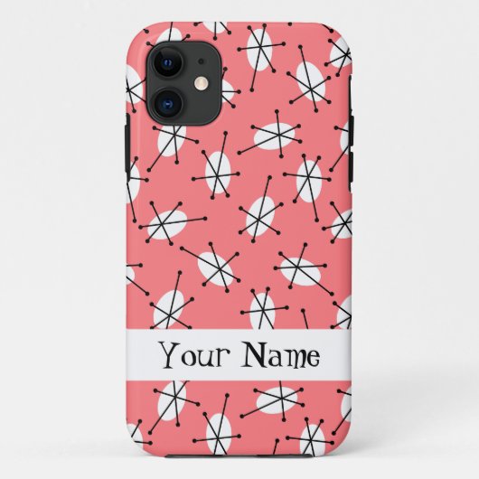 Coque iphone "Nom" Multi Rose (Dos)