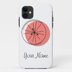 Coque iphone "Nom" rose Citrus