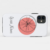 Coque iphone "Nom" rose Citrus (Dos (Horizontal))