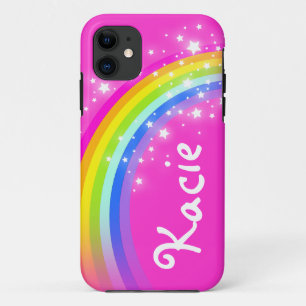 Coque iphone nommé de filles roses intelligentes