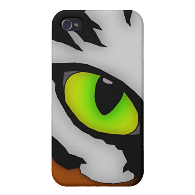 Coque iPhone Oeil du cas de l'iPhone 4 de tigre (Dos)