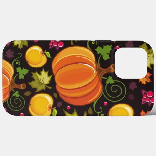 Coque iphone Orange d'automne Citrouille (Verso (horizontal))