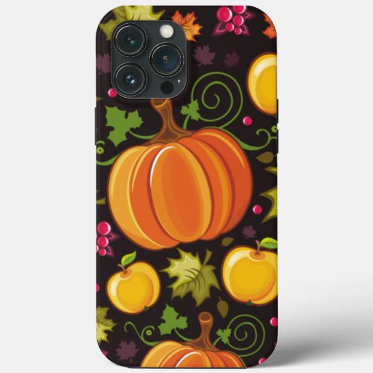 Coque iphone Orange d'automne Citrouille (Verso)