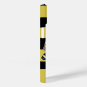 Coque iphone OtterBox rayé jaune et noir (Verso / Droite)