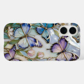 Coque iPhone Papillon Pastel Élégante Esthétique (Verso (horizontal))