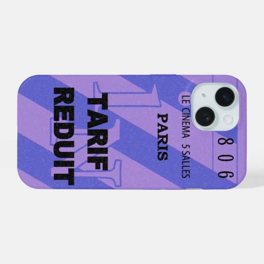 Coque Iphone Paris cinéma (Verso Horizontal)