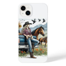 Coque iphone personnalisable Cowgirl Art
