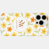 Coque iphone personnalisé avec orange|Fleur jaune (Verso (horizontal))