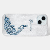 Coque iphone personnalisé Blue Peacock (Verso (horizontal))