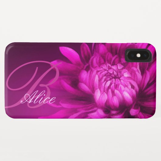 Coque iphone personnalisé Chrysanthemum mauve (Dos (Horizontal))