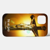 Coque iphone personnalisé Croix Jésus (Verso (horizontal))