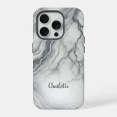 Coque iphone personnalisé en marbre gris (Verso)