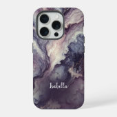 Coque iphone personnalisé en marbre violet - Abstr (Verso)
