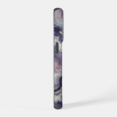 Coque iphone personnalisé en marbre violet - Abstr (Côté droit)