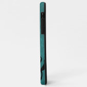 coque iphone personnalisé Lovebirds turquoise (Dos/Gauche)