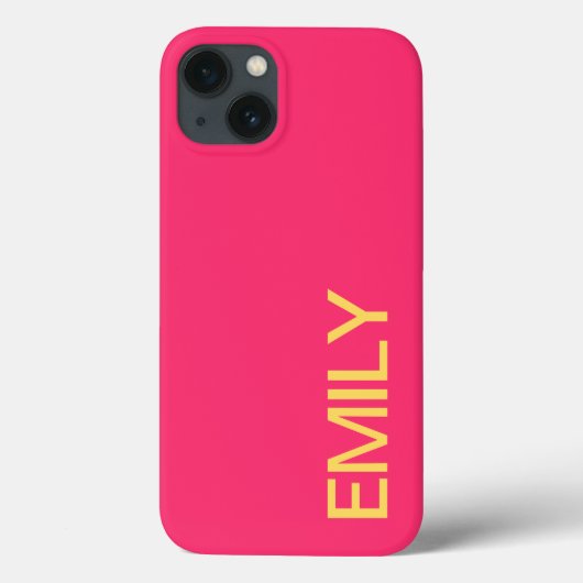 Coque iphone personnalisé moderne Bold Pink (Verso)