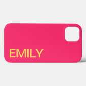 Coque iphone personnalisé moderne Bold Pink (Verso (horizontal))