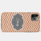 Coque iphone personnalisé Orange Chevron (Dos (Horizontal))