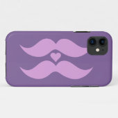 Coque iphone personnalisé Pink Mustaches (Dos (Horizontal))