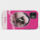 Coque iphone personnalisé Pink Poodle (Dos (Horizontal))