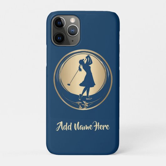 Coque iphone personnalisée de la femme Golfer (Dos)