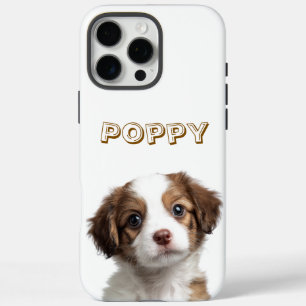 Coque iphone photo et nom de chien personnalisé