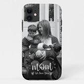 Coque iphone photo personnalisé de la mère en noir (Dos)