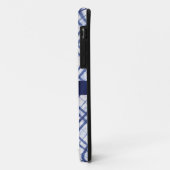 coque iphone plaid bleu Abstrait (Dos/Gauche)