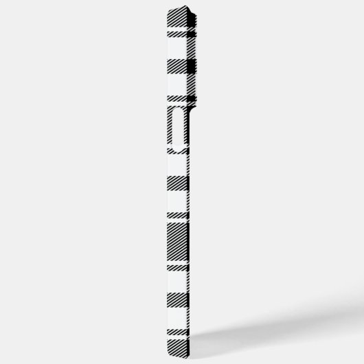 Coque iphone Plaid noir et blanc HAMbWG (Verso / Droite)